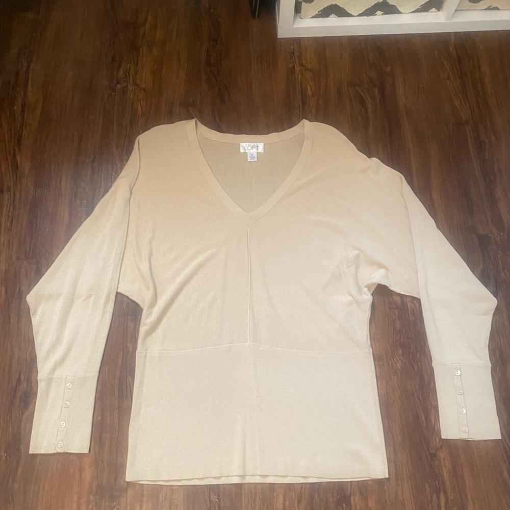LOFT lightweight sweater, size XL, tan color